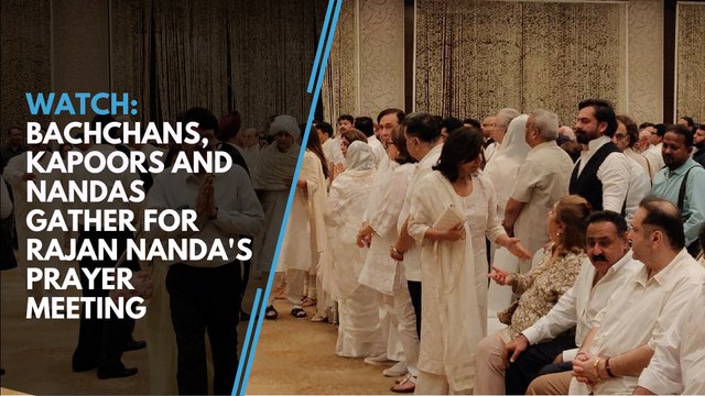 Watch: Bachchans and Kapoors gather for Rajan Nanda's prayer meeting