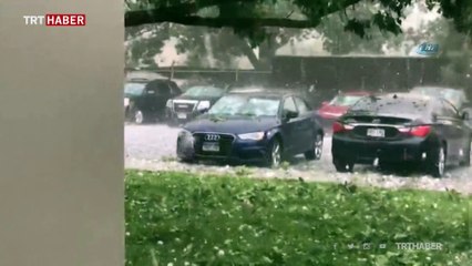 ABD'de ceviz büyüklüğünde dolu yağdı: 14 yaralı