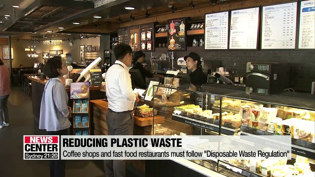 Random inspections to prohibit use of disposable cups inside coffee shops and fast food restaurants