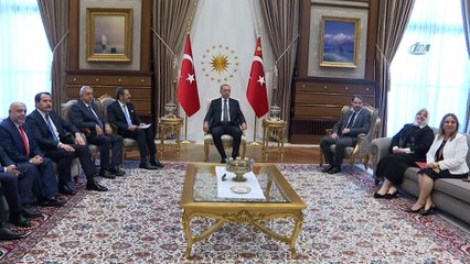 Cumhurbaşkanı Erdoğan, TOBB Başkanı Hisarcıklıoğlu ve heyetini kabul etti