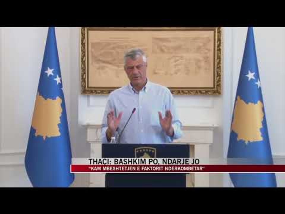 Thaçi: Lugina kërkon të na bashkohet, por kjo nuk bëhet me luftë - News, Lajme - Vizion Plus