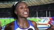 Dina Asher Smith (GBR) after winning Gold in the 100m