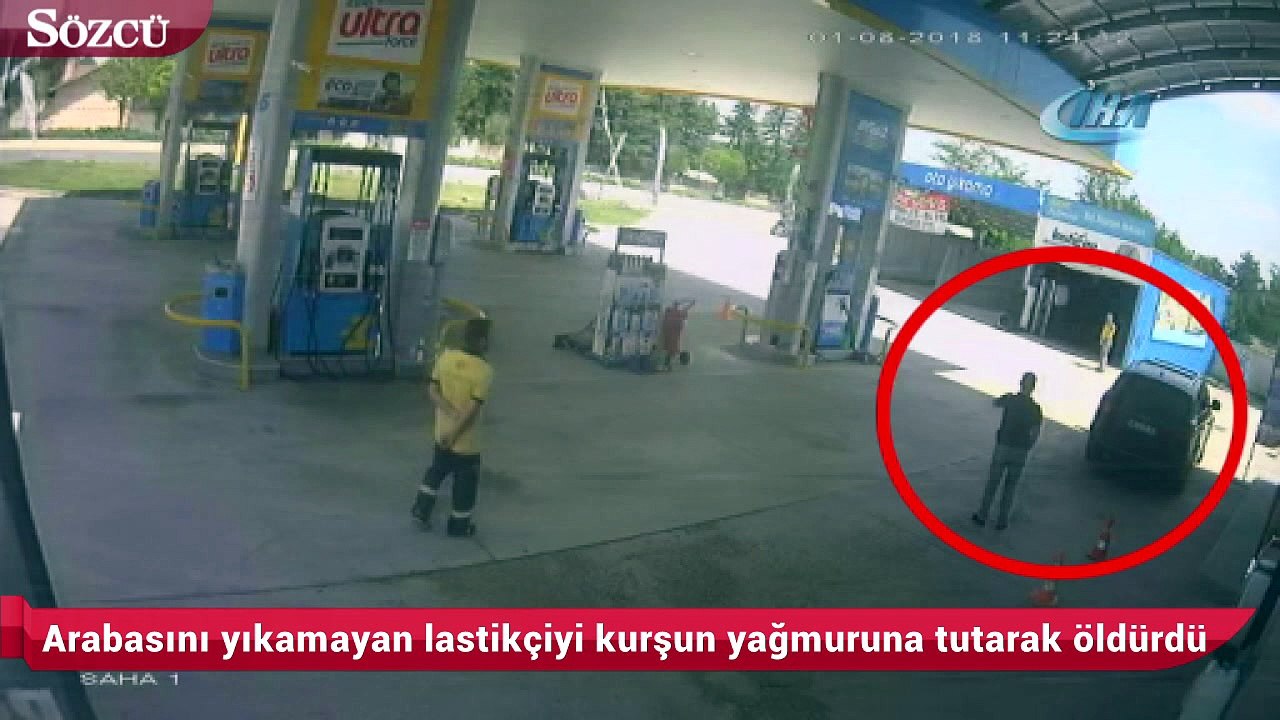 Arabasını yıkamayan lastikçiyi kurşun yağmuruna tutarak öldürdü