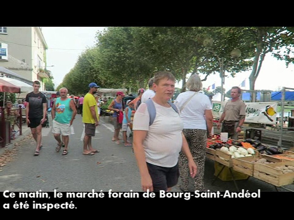 Contrôle du marché forain à Bourg Saint-Andéol