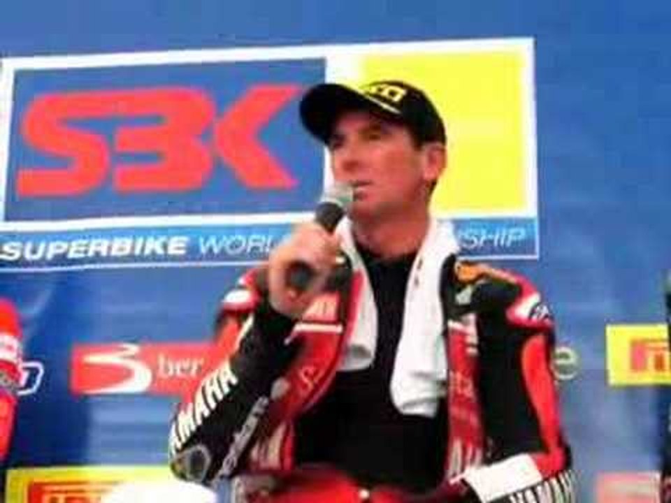 Troy Corser speaks after taking pole in Misano WSB