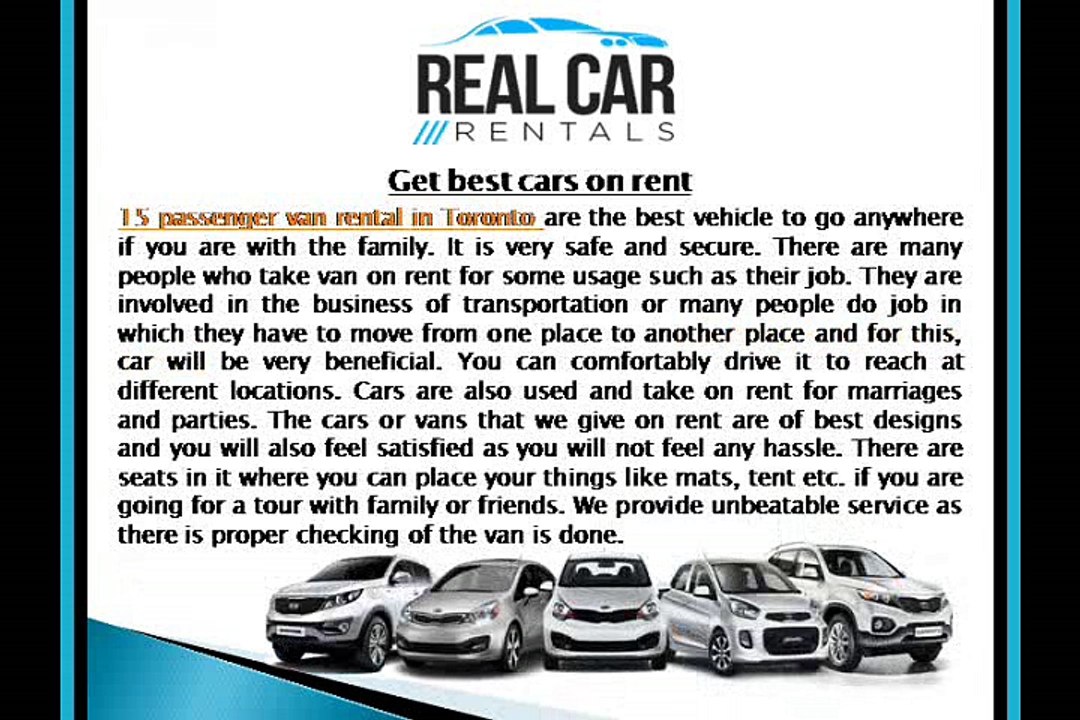 Passenger Van Rental Toronto
