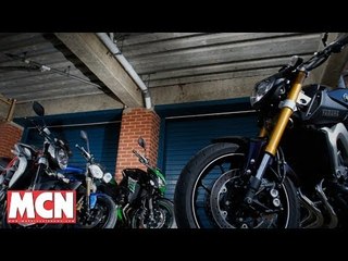 Street Fight! MT-09 vs Z800 vs Street Triple vs Brutale | Group Test | Motorcyclenews.com