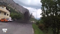 Une impressionnante coulée de boue a déferlé dans la commune de Chamoson en Suisse sans faire de blessé