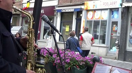 Joueur de saxophone en Belgique par francois-dupont.be