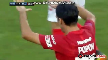 0-1 Ivelin Popov Goal - PAOK 0 - 1 Spartak Moscow - 01.08.2018
