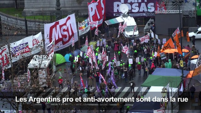Argentine: manifestation anti et pro-avortement