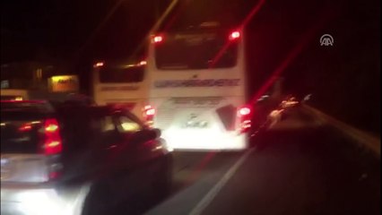 Ordu'daki sel trafiği aksattı