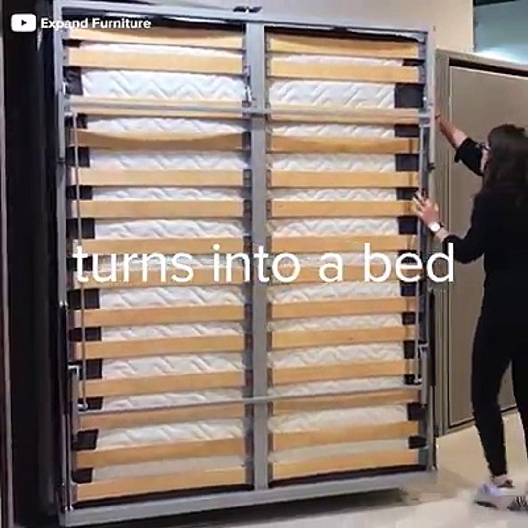 Small Space This Cabinet That Turns Into A Bed Is A Huge Space