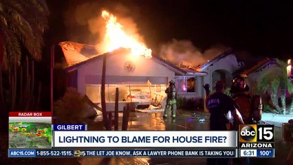 Lightning suspected cause in home fires around E. Valley