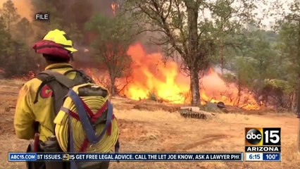 Download Video: Arizona firefighters head to California to help battle massive fires