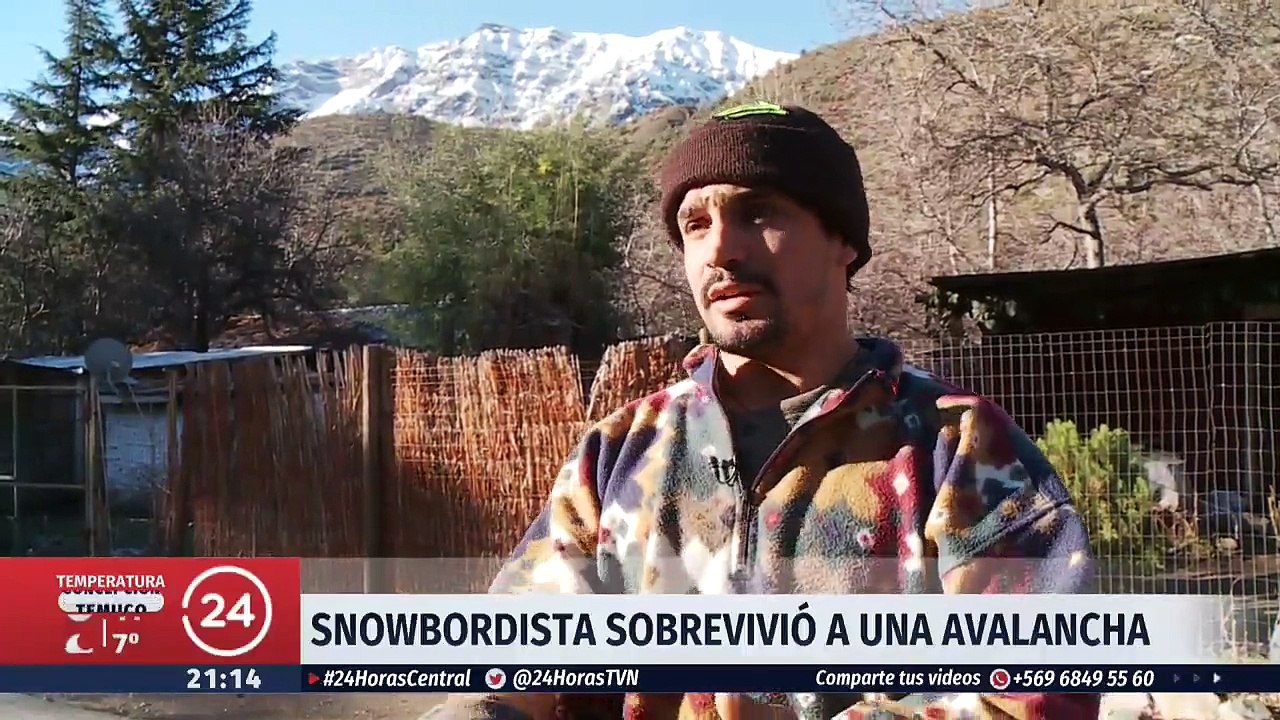 Chileno registra cómo fue arrastrado por una avalancha
