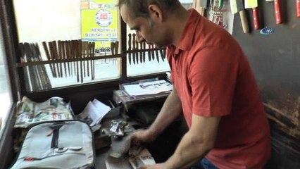 Bıçak bilme ustaları mesaiye başladı