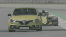 2018 New Renault MÉGANE R.S. TROPHY and the Renault R.S. 18 single-seater on the track