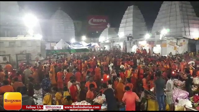 देवघर - बाबा मंदिर में 13वें दिन भी लगा भक्तों का तांता