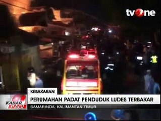 Belasan Rumah di Samarinda Hangus Terbakar