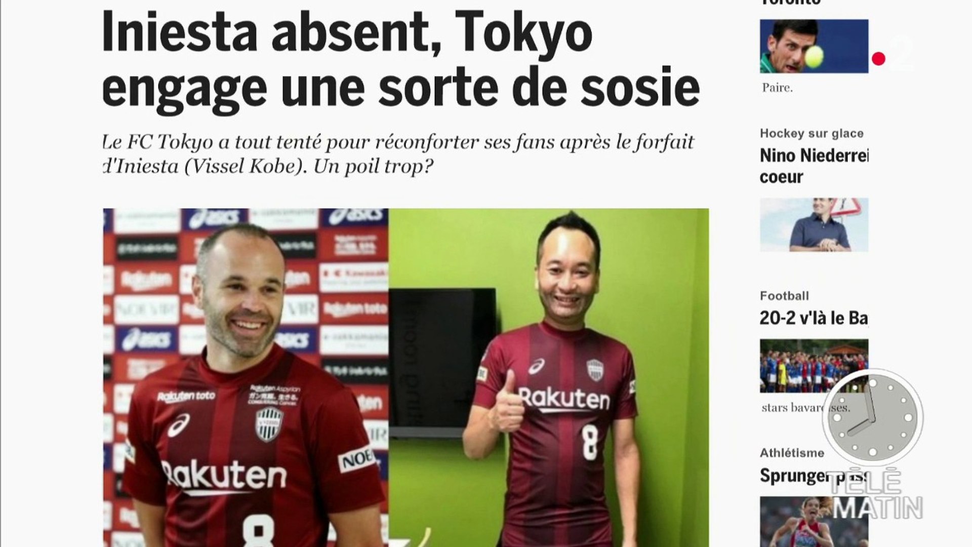 Le Footballeur Iniesta Au Japon Video Dailymotion