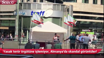 Yasak terör örgütüne işlemiyor  , Almanya'da skandal görüntüler!