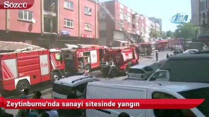 Zeytinburnu'nda sanayi sitesinde yangın