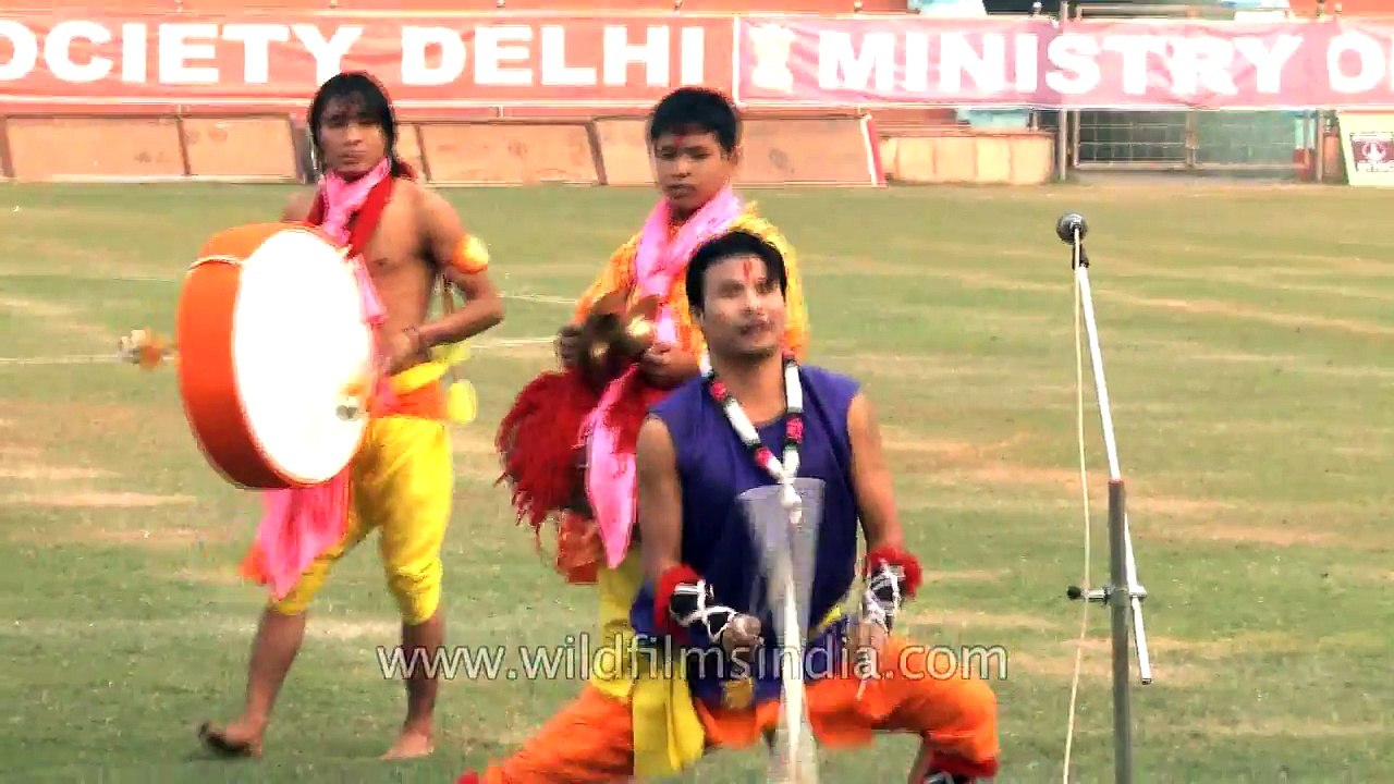 Manipuri stick dance virtuoso performance