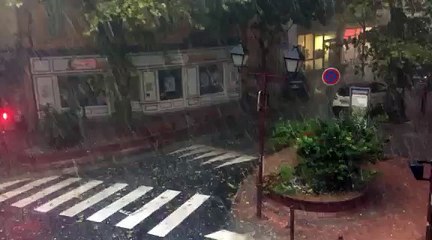 Aubagne : forte pluie de grêles à A bagne