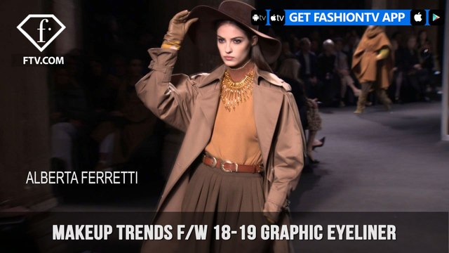 Makeup Trends from the Fall/Winter 2018-19 Fashion Shows Present Graphic Eyeliner | FashionTV | FTV