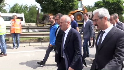 Ulaştırma ve Altyapı Bakanı Turhan, sel bölgesinde incelemelerde bulundu - ORDU