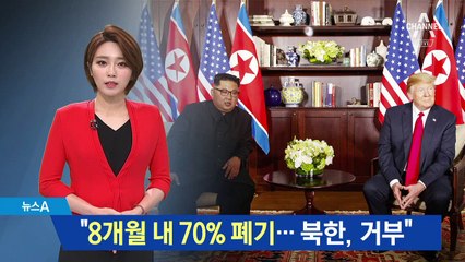 “8개월 내 핵탄두 70% 폐기…북한, 거부”