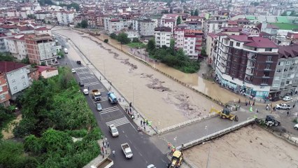 Tabakhane Deresi'nin debisi yağış dolayısıyla yükseldi - ORDU