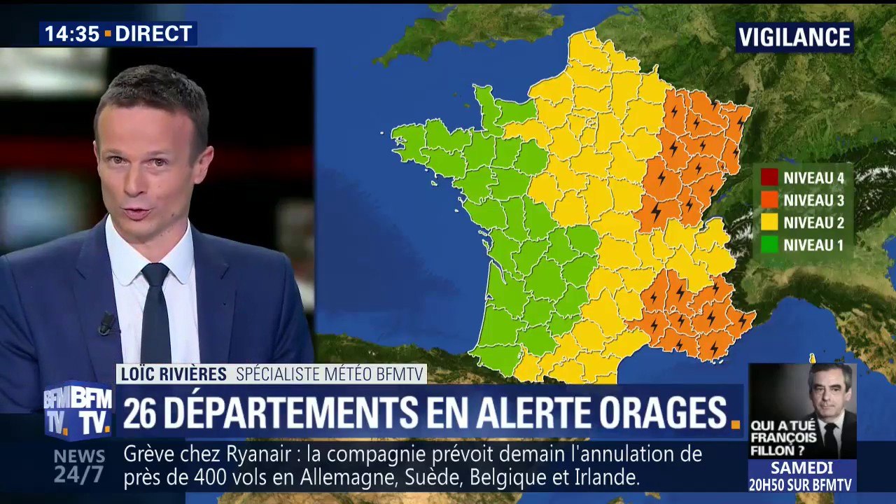 22 départements en vigilance orage: des pluies intenses et des crues éclairs redoutées ce jeudi