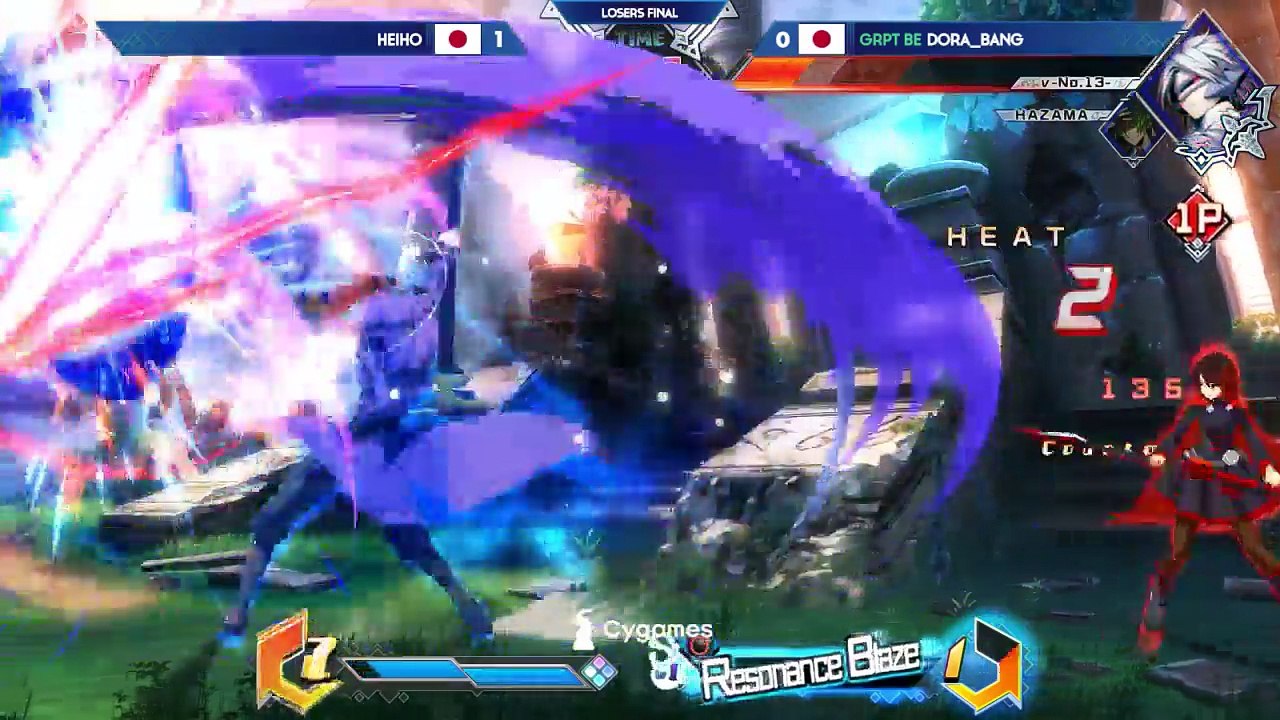 BlazBlue Cross Tag Battle EVO 2018 Heiho Vs Dora_Bang (Losers Final)