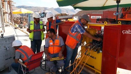 Tarihi Artuklu Hamamı yerine indirildi