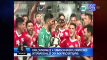Carlos Luis y Fernando Gaibor campeones internacionales con Independiente de Argentina