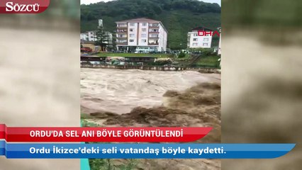 Heyelan anı kameralara da yansıdı. İşte o görüntüler