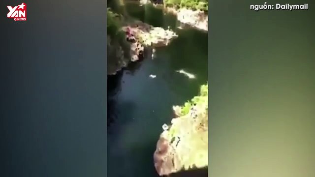 Kinh hoàng cô gái bị bạn đẩy xuống sông từ độ cao 18m