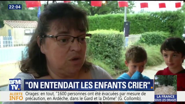 Camping évacué dans le Gard: On entendait les enfants crier , témoigne une habitante