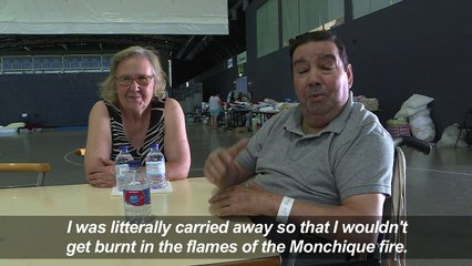 Fleeing fire, Portugal residents shelter in reception centre