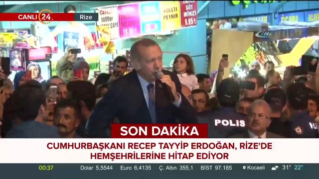 Başkan Erdoğan Rize Güneysu'da