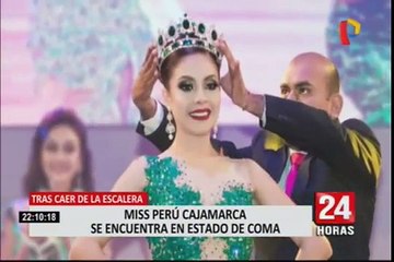 Miss Perú Cajamarca en coma tras caer de las escaleras