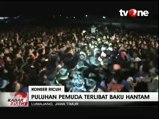 Puluhan Pemuda Baku Hantam Saat Konser Dangdut