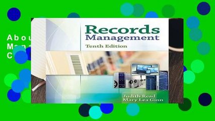 About For Books  Records Management (Mindtap Course List)  For Full