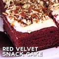 When you need a small batch dessert make this sweet cream cheese and pecan topped *Red Velvet Snack Cake!* Get the full recipe here: