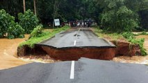 Kerala Rains : Road gets washed away in Malappuram after flash flood | Oneindia News