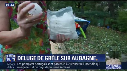 "Ça a perforé les tuiles." Un déluge de grêle s'est abattu sur Aubagne