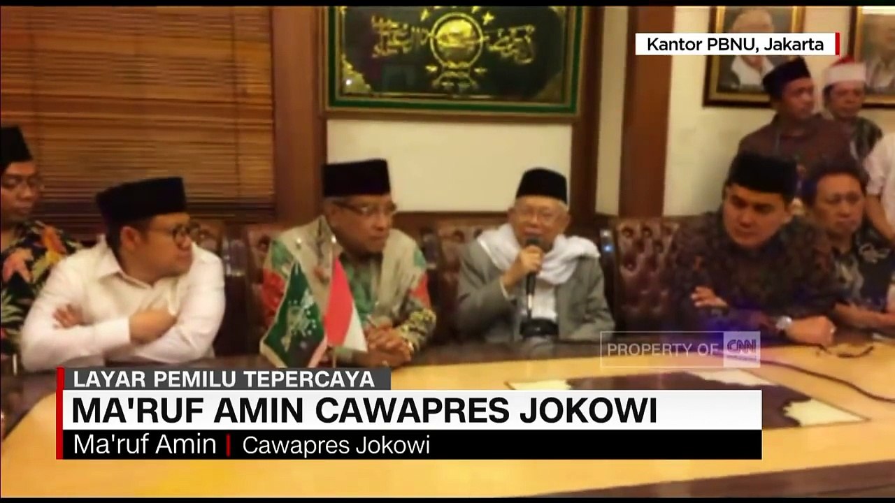 Ma'ruf Amin: Saya Dipilih, Sebagai Penghargaan Pada Ulama; Ma'ruf Amin Cawapres Jokowi