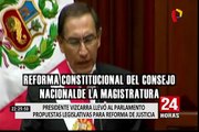 Vizcarra llegó al Congreso para entregar proyectos de reforma política